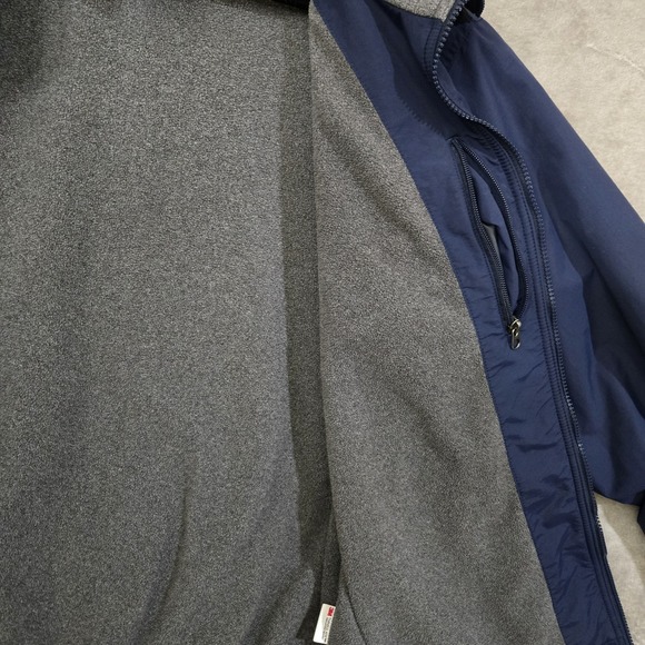 LL Bean Warm up Jacket Fleece Lined Mens Blue XL Tall Full Zip Bomber Outdoors - Picture 8 of 11